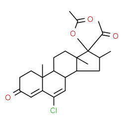 ChemSpider 2D Image | 6-Chloro-16-methyl-3,20-dioxopregna-4,6-dien-17-yl acetate | C24H31ClO4