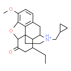 ChemSpider 2D Image | 17-(Cyclopropylmethyl)-8-ethyl-3-methoxy-6-oxo-4,5-epoxymorphinan-17-ium | C23H30NO3