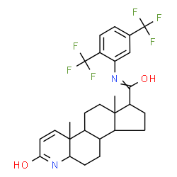 ChemSpider 2D Image | N-[2,5-Bis(trifluoromethyl)phenyl]-4a,6a-dimethyl-2-oxo-2,4a,4b,5,6,6a,7,8,9,9a,9b,10,11,11a-tetradecahydro-1H-indeno[5,4-f]quinoline-7-carboxamide | C27H30F6N2O2