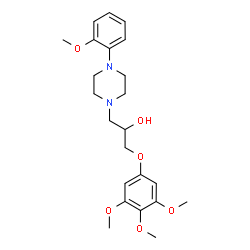 ChemSpider 2D Image | 1-[4-(2-Methoxyphenyl)-1-piperazinyl]-3-(3,4,5-trimethoxyphenoxy)-2-propanol | C23H32N2O6