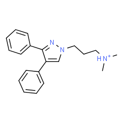 ChemSpider 2D Image | 3-(3,4-Diphenyl-1H-pyrazol-1-yl)-N,N-dimethyl-1-propanaminium | C20H24N3