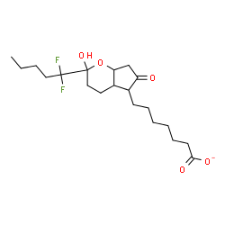 ChemSpider 2D Image | 16,16-Difluoro-15-hydroxy-9-oxo-11,15-epoxyprostan-1-oate | C20H31F2O5