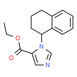 ChemSpider 2D Image | Ethyl 1-(1,2,3,4-tetrahydro-1-naphthalenyl)-1H-imidazole-5-carboxylate | C16H18N2O2