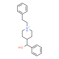 ChemSpider 2D Image | 4-[Hydroxy(phenyl)methyl]-1-(2-phenylethyl)piperidinium | C20H26NO