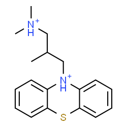 ChemSpider 2D Image | 10-[3-(Dimethylammonio)-2-methylpropyl]-10H-phenothiazin-10-ium | C18H24N2S