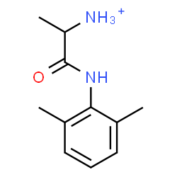 ChemSpider 2D Image | 1-[(2,6-Dimethylphenyl)amino]-1-oxo-2-propanaminium | C11H17N2O