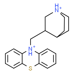 ChemSpider 2D Image | 10-(1-Azoniabicyclo[2.2.2]oct-3-ylmethyl)-10H-phenothiazin-10-ium | C20H24N2S