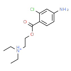 ChemSpider 2D Image | 2-[(4-Amino-2-chlorobenzoyl)oxy]-N,N-diethylethanaminium | C13H20ClN2O2