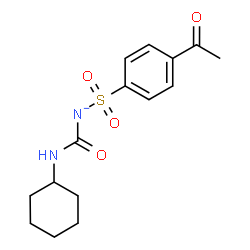 ChemSpider 2D Image | [(4-Acetylphenyl)sulfonyl](cyclohexylcarbamoyl)azanide | C15H19N2O4S