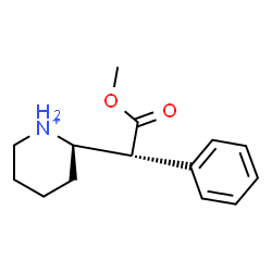 ChemSpider 2D Image | 2-(2-Methoxy-2-oxo-1-phenylethyl)piperidinium | C14H20NO2