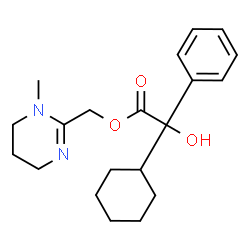 ChemSpider 2D Image | (1-Methyl-1,4,5,6-tetrahydro-2-pyrimidinyl)methyl cyclohexyl(hydroxy)phenylacetate | C20H28N2O3