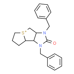 ChemSpider 2D Image | 1,3-Dibenzyl-2-oxodecahydrothieno[1',2':1,2]thieno[3,4-d]imidazol-5-ium | C22H25N2OS