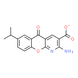 ChemSpider 2D Image | 2-amino-7-isopropyl-5-oxo-chromeno[3,2-e]pyridine-3-carboxylate | C16H13N2O4