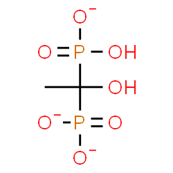ChemSpider 2D Image | [1-Hydroxy-1-(hydroxyphosphinato)ethyl]phosphonate | C2H5O7P2