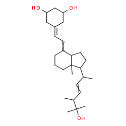 ChemSpider 2D Image | 17-(6-Hydroxy-5,6-dimethyl-3-hepten-2-yl)-9,10-secoestra-5,7-diene-1,3-diol | C27H44O3