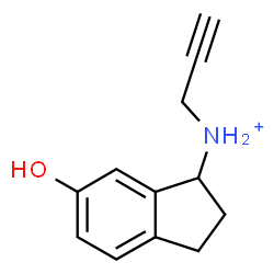 ChemSpider 2D Image | 6-Hydroxy-N-(2-propyn-1-yl)-1-indanaminium | C12H14NO