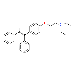 ChemSpider 2D Image | 2-[4-(2-Chloro-1,2-diphenylvinyl)phenoxy]-N,N-diethylethanaminium | C26H29ClNO