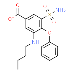 ChemSpider 2D Image | 3-(Butylamino)-4-phenoxy-5-sulfamoylbenzoate | C17H19N2O5S