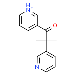 ChemSpider 2D Image | 3-[2-Methyl-2-(3-pyridinyl)propanoyl]pyridinium | C14H15N2O