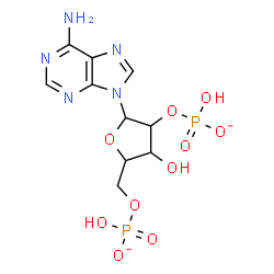 ChemSpider 2D Image | 9-[2,5-Bis-O-(hydroxyphosphinato)pentofuranosyl]-9H-purin-6-aminato | C10H13N5O10P2