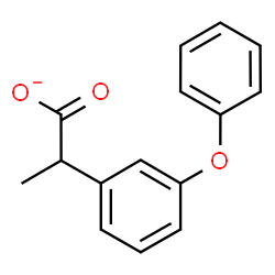 ChemSpider 2D Image | 2-(3-Phenoxyphenyl)propanoatato(10-) | C15H13O3