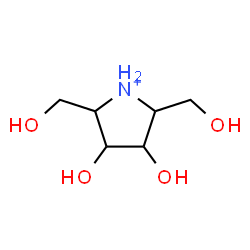ChemSpider 2D Image | 3,4-Dihydroxy-2,5-bis(hydroxymethyl)pyrrolidiniumato | C6H14NO4