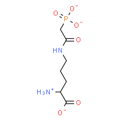 ChemSpider 2D Image | 2-Ammonio-5-[(phosphonatoacetyl)amino]pentanoate | C7H13N2O6P