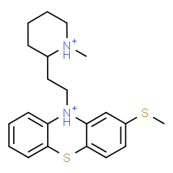 ChemSpider 2D Image | 10-[2-(1-Methyl-2-piperidiniumyl)ethyl]-2-(methylsulfanyl)-10H-phenothiazin-10-iumato | C21H28N2S2