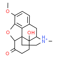 ChemSpider 2D Image | 14-Hydroxy-3-methoxy-17-methyl-6-oxo-4,5-epoxymorphinan-17-ium | C18H22NO4
