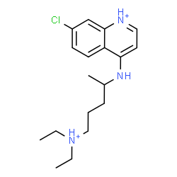 ChemSpider 2D Image | 7-Chloro-4-{[5-(diethylammonio)-2-pentanyl]amino}quinoliniumato | C18H28ClN3
