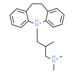 ChemSpider 2D Image | 5-[3-(Dimethylammonio)-2-methylpropyl]-10,11-dihydro-5H-dibenzo[b,f]azepiniumato | C20H28N2