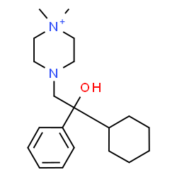 ChemSpider 2D Image | 4-(2-Cyclohexyl-2-hydroxy-2-phenylethyl)-1,1-dimethylpiperazin-1-ium | C20H33N2O