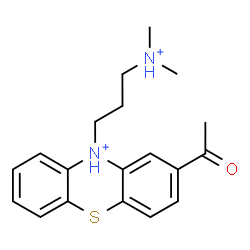 ChemSpider 2D Image | 2-Acetyl-10-[3-(dimethylammonio)propyl]-10H-phenothiazin-10-ium | C19H24N2OS