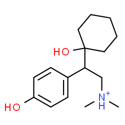ChemSpider 2D Image | 2-(1-Hydroxycyclohexyl)-2-(4-hydroxyphenyl)-N,N-dimethylethanaminium | C16H26NO2