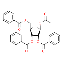 ChemSpider 2D Image | 1-O-Acetyl-2,3,5-tri-O-benzoyl-beta-D-ribofuranose | C28H24O9