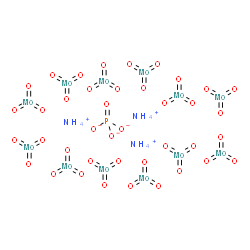 ChemSpider 2D Image | Ammonium phosphate - trioxomolybdenum (3:1:12) | H12Mo12N3O40P