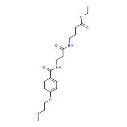 ChemSpider 2D Image | Ethyl 4-{[N-(4-butoxybenzoyl)-beta-alanyl]amino}butanoate | C20H30N2O5