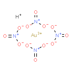 ChemSpider 2D Image | Gold(3+) hydrogen nitrate (1:1:4) | HAuN4O12