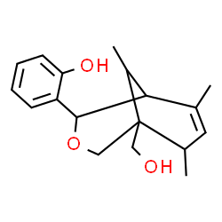 ChemSpider 2D Image | 2-[5-(Hydroxymethyl)-6,8,9-trimethyl-3-oxabicyclo[3.3.1]non-7-en-2-yl]phenol | C18H24O3