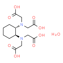 ChemSpider 2D Image | 2,2',2'',2'''-[(1S,2S)-1,2-Cyclohexanediyldinitrilo]tetraacetic acid hydrate (1:1) | C14H24N2O9