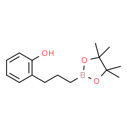 ChemSpider 2D Image | 2-(3-(4,4,5,5-Tetramethyl-1,3,2-dioxaborolan-2-yl)propyl)phenol | C15H23BO3