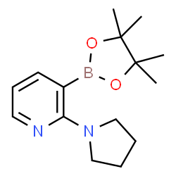 ChemSpider 2D Image | 2-Pyrrolidin-1-ylpyridine-3-boronic acid, pinacol ester | C15H23BN2O2
