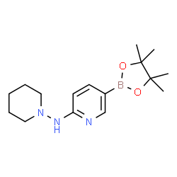 ChemSpider 2D Image | N-1-Piperidinyl-5-(4,4,5,5-tetramethyl-1,3,2-dioxaborolan-2-yl)-2-pyridinamine | C16H26BN3O2