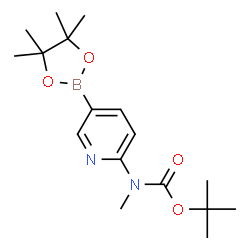 ChemSpider 2D Image | 6-(tert-Butoxycarbonyl-methylamino)pyridine-3-boronic acid pinacol ester | C17H27BN2O4