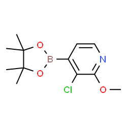 ChemSpider 2D Image | 3-Chloro-2-methoxy-4-(4,4,5,5-tetramethyl-1,3,2-dioxaborolan-2-yl)pyridine | C12H17BClNO3