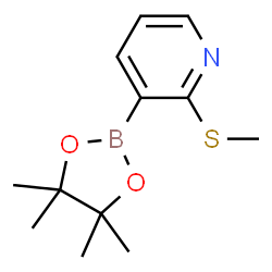 ChemSpider 2D Image | 2-(Methylsulfanyl)pyridine-3-boronic acid pinacol ester | C12H18BNO2S