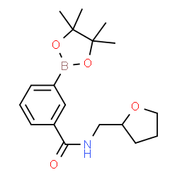 ChemSpider 2D Image | N-(Tetrahydro-2-furanylmethyl)-3-(4,4,5,5-tetramethyl-1,3,2-dioxaborolan-2-yl)benzamide | C18H26BNO4