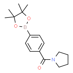 ChemSpider 2D Image | 1-Pyrrolidinyl[4-(4,4,5,5-tetramethyl-1,3,2-dioxaborolan-2-yl)phenyl]methanone | C17H24BNO3
