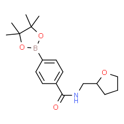 ChemSpider 2D Image | N-(Tetrahydro-2-furanylmethyl)-4-(4,4,5,5-tetramethyl-1,3,2-dioxaborolan-2-yl)benzamide | C18H26BNO4