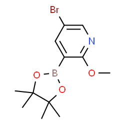 ChemSpider 2D Image | 5-Bromo-2-methoxy-3-(4,4,5,5-tetramethyl-1,3,2-dioxaborolan-2-yl)pyridine | C12H17BBrNO3